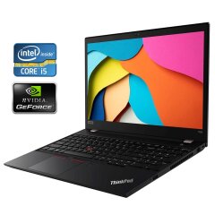 Ультрабук Б-класс Lenovo ThinkPad T590 / 15.6" (1920x1080) IPS / Intel Core i5-8265U (4 (8) ядра по 1.6 - 3.9 GHz) / 8 GB DDR4 / 256 GB SSD / nVidia GeForce MX250, 2 GB GDDR5, 64-bit / WebCam / Win 10 Pro