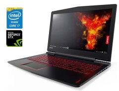 Ігровий ноутбук Lenovo Legion Y520-15IKBN / 15.6" (1920x1080) IPS / Intel Core i7-7700HQ (4 (8) ядра по 2.8 - 3.8 GHz) / 16 GB DDR4 / 128 GB SSD + 1000 GB HDD / nVidia GeForce GTX 1050 Ti, 2 GB GDDR5, 128-bit / WebCam / Win 10