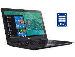 Ноутбук Б-класс Acer Aspire 3 A315-31 / 15.6" (1366x768) TN / Intel Celeron N3350 (2 ядра по 1.1 - 2.4 GHz) / 4 GB DDR3 / 128 GB SSD / Intel HD Graphics 500 / WebCam