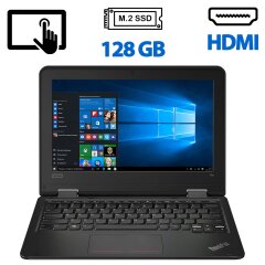 Ноутбук-трансформер Б-класс Lenovo ThinkPad Yoga 11e (4th Gen) / 11.6" (1366x768) TN Touch / Intel Core i3-7100U (2 (4) ядра по 2.4 GHz) / 4 GB DDR3 / 128 GB SSD M.2 / Intel HD Graphics 620 / WebCam / HDMI