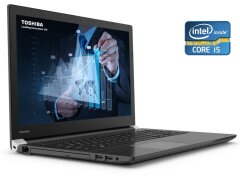 Ноутбук Toshiba Tecra A50 / 15.6" (1366x768) TN / Intel Core i5-4210M (2 (4) ядра по 2.6 - 3.2 GHz) / 8 GB DDR3 / 240 GB SSD / Intel HD Graphics 4600 / WebCam / DVD-ROM / Win 10 Pro