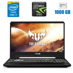 Игровой ноутбук Asus TUF Gaming FX505GT-AB73 / 15.6" (1920x1080) IPS / Intel Core i7-9750H (6 (12) ядра по 2.6 - 4.5 GHz) / 16 GB DDR4 / 1000 GB SSD / nVidia GeForce GTX 1650, 4 GB GDDR5, 128-bit / WebCam