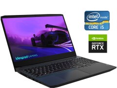 Ігровий ноутбук Lenovo IdeaPad Gaming 3 15IHU6 / 15.6" (1920x1080) IPS / Intel Core i5-11300H (4 (8) ядра по 2.6 - 4.4 GHz) / 16 GB DDR4 / 512 GB SSD / nVidia GeForce RTX 3050, 4 GB GDDR6, 128-bit / WebCam / Win 10 Home