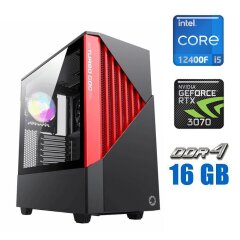 Ігровий ПК Tower / Intel Core i5-12400F (6 (12) ядра по 2.5 - 4.4 GHz) / 16 GB DDR4 / 512 GB SSD/ nVidia GeForce RTX 3070, 8 GB GDDR6, 256-bit / 700W