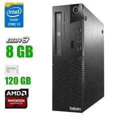 Комп'ютер Lenovo m72 / Intel Core i3-2100 (2 (4) ядра по 3.1 GHz) / 8 GB DDR3 / 120 GB SSD / AMD Radeon HD 7570, 1Gb DDR5, 128-bit