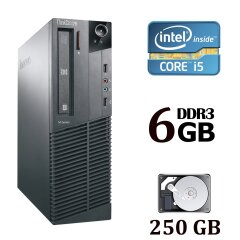 Lenovo Thinkcentre M91 p70 Desktop / Intel&reg; Core&trade; i5-2400 (4 ядра по 3.10 - 3.40 GHz) / 6 GB DDR3 / 250 GB HDD