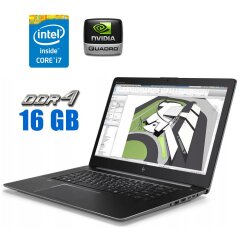 Мобильная рабочая станция HP ZBook Studio G4 / 15.6" (1920x1080) IPS / Intel Core i7-7700HQ (4 (8) ядра по 2.8 - 3.8 GHz) / 16 GB DDR4 / 240 GB SSD / nVidia Quadro M1200, 4 GB GDDR5, 128-bit / WebCam