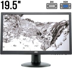 Монитор Б-класс АОС E2060PWDA / 19.5" (1600x900) TN / DVI, VGA, Audio / VESA 100x100 / Встроенные колонки 2x 2W