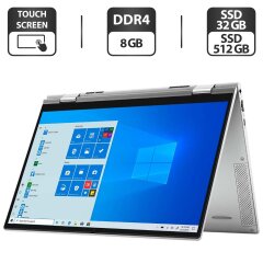 Ноутбук-трансформер Dell Inspiron 7300 2-in-1 / 13.3" (1920x1080) IPS Touch / Intel Core i5-10210U (4 (8) ядра по 1.6 - 4.2 GHz) / 8 GB DDR4 / 32 GB SSD M.2 + 512 GB SSD M.2 / Intel UHD Graphics / WebCam