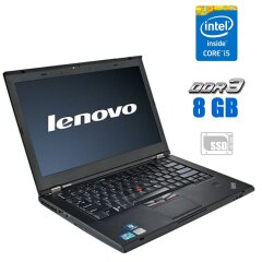 Ноутбук Lenovo ThinkPad T420s / 14" (1600x900) TN / Intel Core i5-2520M (2 (4) ядра по 2.5 - 3.2 GHz) / 8 GB DDR3 / 256 GB SSD NEW / Intel HD Graphics 3000 / WebCam / DVD-ROM