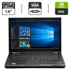 Ноутбук Lenovo ThinkPad T430 / 14" (1600x900) TN / Intel Core i5-3320M (2 (4) ядра по 2.6 - 3.3 GHz) / 4 GB DDR3 / 500 GB HDD / nVidia NVS 5400M, 1 GB GDDR3, 128-bit / WebCam / DVD-ROM / VGA