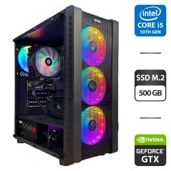 Збірка під замовлення: Qube Storm Black Tower / Intel Core i5-10400F (6 (12) ядер по 2.9 - 4.3 GHz) / 16 GB DDR4 / 500 GB SSD M.2 / nVidia GeForce GTX 1660 Super, 6 GB GDDR6, 192-bit / HDMI / 550W