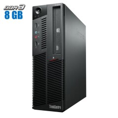 Системный блок Lenovo ThinkCentre M90p SFF / Intel Pentium G6960 (2 ядра по 2.93 GHz) / 8 GB DDR3 / 250 GB HDD / Intel HD Graphics / DVD-ROM 