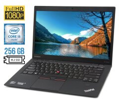 Ультрабук Б-клас Lenovo ThinkPad X1 Carbon (4th Gen) / 14" (1920x1080) IPS / Intel Core i5-6200U (2 (4) ядра по 2.3 - 2.8 GHz) / 8 GB DDR3 / 256 GB SSD M.2 / Intel HD Graphics 520 / WebCam / Fingerprint / Windows 10 ліцензія