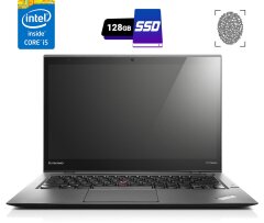 Ультрабук Lenovo ThinkPad X1 Carbon (2nd Gen) / 14" (1600x900) TN / Intel Core i5-4200U (2 (4) ядра по 1.6 - 2.6 GHz) / 4 GB DDR3 / 128 GB SSD / Intel HD Graphics 4400 / WebCam / USB 3.0 / Fingerprint / HDMI / miniDP / Windows 10 ліцензія