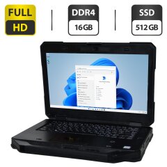 Защищенный ноутбук Б-класс Dell Latitude 5414 Rugged / 14" (1920x1080) IPS / Intel Core i5-6300U (2 (4) ядра по 2.4 - 3.0 GHz) / 16 GB DDR4 / 512 GB SSD / Intel HD Graphics 520 / WebCam 