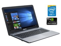 Ноутбук Б-клас Asus F555U / 15.6" (1920x1080) TN / Intel Core i7-6500U (2 (4) ядра по 2.5 - 3.1 GHz) / 8 GB DDR3 / 256 GB SSD / nVidia GeForce 940M, 2 GB DDR3, 64-bit / WebCam / DVD-ROM / Win 10 Home