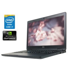 Игровой ноутбук Б-класс Dell Latitude 5580 / 15.6" (1920x1080) IPS / Intel Core i7-7820HQ (4 (8) ядра по 2.9 - 3.9 GHz) / 8 GB DDR4 / 256 GB SSD / nVidia GeForce 940MX, 2 GB GDDR5, 64-bit / WebCam / Win 11 Pro