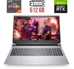Игровой ноутбук Dell Inspiron G15 5515 / 15.6" (1920x1080) IPS / AMD Ryzen 5 5600H (6 (12) ядер по 3.3 - 4.2 GHz) / 32 GB DDR4 / 512 GB SSD / nVidia GeForce RTX 3050, 4 GB GDDR6, 128-bit / WebCam