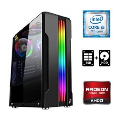Ігровий ПК / Intel Core i5-7400 (4 ядра по 3.0 - 3.5 GHz) / 8 GB DDR4 / 120 GB SSD + 500 GB HDD / AMD Radeon RX 470, 8 GB GDDR5, 256-bit / 450W
