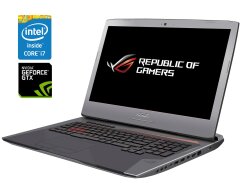 Ігровий ноутбук Asus ROG G752VY / 17.3" (1920x1080) IPS / Intel Core i7-6700HQ (4 (8) ядра по 2.6 - 3.5 GHz) / 8 GB DDR4 / 240 GB SSD + 1000 GB HDD / nVidia GeForce GTX 980M, 4 GB GDDR5, 256-bit / WebCam / DVD-ROM / Win 10 Home