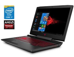 Игровой ноутбук Б-класс HP Omen 17-an012dx / 17.3" (1920x1080) IPS / Intel Core i7-7700HQ (4 (8) ядра по 2.8 - 3.8 GHz) / 12 GB DDR4 / 128 GB SSD M.2 + 1000 GB HDD / AMD Radeon RX 580, 8 GB GDDR5, 256-bit / WebCam