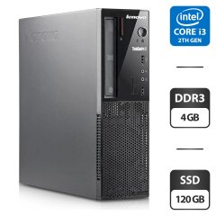 Комп'ютер Lenovo ThinkCentre Edge 72 SFF / Intel Core i3-3220 (2 (4) ядра по 3.3 GHz) / 4 GB DDR3 / 120 GB SSD / Intel HD Graphics 2500 / DVD-ROM / VGA