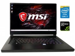 Игровой ноутбук Б-класс MSI GS65 8RF Stealth Thin / 15.6" (1920x1080) IPS / Intel Core i7-8750H (6 (12) ядра по 2.2 - 4.1 GHz) / 32 GB DDR4 / 512 GB SSD / nVidia GeForce GTX 1070 Max-Q, 8 GB GDDR5, 256-bit / WebCam
