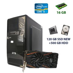 EuroCom Tower / Intel Core i5-4570 (4 ядра по 3.2 - 3.6 GHz) / 16 GB DDR3 / 120 GB SSD NEW+500 GB HDD / AMD Radeon RX 570, 4 GB GDDR5, 256-bit / 600W NEW