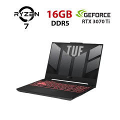 Игровой ноутбук Asus TUF Gaming A15 FA507RW-HN063W / 15.6" (1920x1080) IPS / AMD Ryzen 7 6800H (8 (16) ядер по 3.2 - 4.7 GHz) / 16 GB DDR5 / 960 GB SSD / nVidia GeForce RTX 3070 Ti, 8 GB GDDR6, 256-bit / WebCam