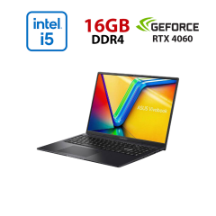 Игровой ноутбук Asus Vivobook 16X K3605ZV / 16" (1920x1080) IPS / Intel Core i5-12450H (8 (12) ядер по 3.3 - 4.3 GHz) / 16 GB DDR4 / 960 GB SSD / nVidia GeForce RTX 4060, 8 GB GDDR6, 128-bit / WebCam