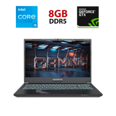 Игровой ноутбук Gigabyte G5 KF5 RC555 / 15.6" (1920x1080) IPS / Intel Core i5-13500H (12 (16) ядер по 3.5 - 4.7 GHz) / 16 GB DDR5 / 240 GB SSD / nVidia GeForce RTX 4060, 8 GB GDDR6, 128-bit / WebCam