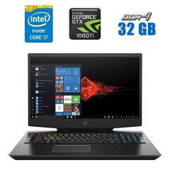 Игровой ноутбук HP Omen 17 / 17.3" (1920x1080) IPS / Intel Core i7-9750H (6 (12) ядра по 2.6 - 4.5 GHz) / 32 GB DDR4 / 1000 GB SSD / nVidia GeForce GTX 1660 Ti, 6 GB GDDR6, 192-bit / WebCam