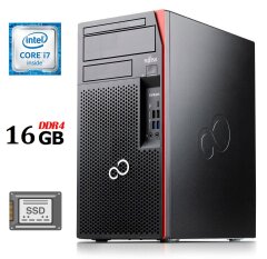Компьютер Fujitsu Esprimo P757 E90+ Tower / Intel Core i7-6700 (4 (8) ядра по 3.4 - 4.0 GHz) / 16 GB DDR4 / 120 GB SSD / Intel HD Graphics 530 / 280W / DisplayPort / DVI