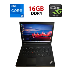 Мобильная рабочая станция Lenovo ThinkPad P72 / 17.3" (1920x1080) IPS / Intel Core i7-8750H (6 (12) ядер по 2.2 - 4.1 GHz) / 16 GB DDR4 / 1000 GB SSD / nVidia Quadro P600, 4 GB GDDR5, 128-bit / WebCam