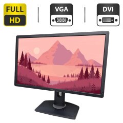 Монитор Dell P2412Hb / 24" (1920x1080) TN / USB, VGA, DVI / VESA 100x100 + Кабели (VGA, DVI на выбор) и питания в комплекте