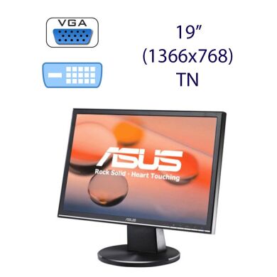Мрнитор Asus VW195 / 19" (1366x768) TN / 1x DVI, 1x VGA Мрнитор Asus VW195 / 19" (1366x768) TN / 1x DVI, 1x VGA