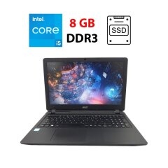 Ноутбук Б-класс Acer Aspire ES1-572 / 15.6" (1366x768) TN / Intel Core i5-7200U (2 (4) ядра по 2.5 - 3.1 GHz) / 8 GB DDR3 / 240 GB SSD / Intel HD Graphics 620 / WebCam