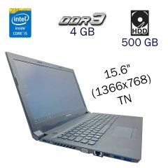 Ноутбук Б клас Lenovo B50-70 / 15.6" (1366x768) TN / Intel Core i5-4210M (2 (4) ядра по 2.6 - 3.2 GHz) / 4 GB DDR3 / 500 GB HDD / Intel HD Graphics 4600 / WebCam