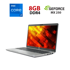 Ноутбук Dell Latitude 5511 / 15.6" (1920x1080) IPS Touch / Intel Core i7-10750H (6 (12) ядер по 2.6 - 5.0 GHz) / 8 GB DDR4 / 240 GB SSD / nVidia GeForce MX250, 2 GB GDDR5, 64-bit / WebCam / 4G