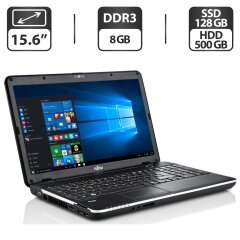 Ноутбук Fujitsu LifeBook AH512 / 15.6" (1366x768) TN / Intel Core i5-2450M (2 (4) ядра по 2.5 - 3.1 GHz) / 8 GB DDR3 / 128 GB SSD + 500 GB HDD / Intel HD Graphics 3000 / WebCam + Бездротова мишка у подарунок