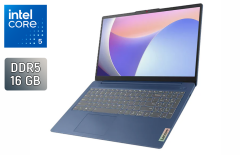 Ультрабук Б-класс Lenovo IdeaPad Slim3 15IRU9 / 15.6" (1920x1080) IPS / Intel Core 5-120U (10 (12) ядер по 1.4 - 5.0 GHz) / 16 GB DDR5 / 1000 GB SSD / Intel Graphics / WebCam / Windows 11