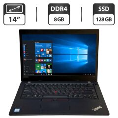 Ультрабук Б-класс Lenovo ThinkPad L480 / 14" (1366x768) TN / Intel Core i5-8350U (4 (8) ядра по 1.7 - 3.6 GHz) / 8 GB DDR4 / 128 GB SSD / Intel UHD Graphics 620 / WebCam / Windows 10 Pro