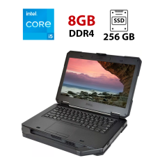 Защищенный ноутбук Dell Latitude 5414 Rugged / 14" (1920x1080) IPS Touch / Intel Core i5-6300U (2 (4) ядра по 2.4 - 3.0 GHz) / 8 GB DDR4 / 256 GB SSD / Intel HD Graphics 520 / WebCam