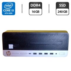 Компьютер HP ProDesk 600 G3 SFF / Intel Core i5-6500 (4 ядра по 3.2 - 3.6 GHz) / 16 GB DDR4 / 240 GB SSD / Intel HD Graphics 530