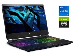 Игровой ноутбук Б-класс Acer Predator Helios 300 PH315-55 / 15.6" (1920x1080) IPS / Intel Core i7-12700H (14 (20) ядер по 3.5 - 4.7 GHz) / 16 GB DDR5 / 512 GB SSD NVMe / nVidia GeForce RTX 3060, 6 GB GDDR6, 192-bit / WebCam
