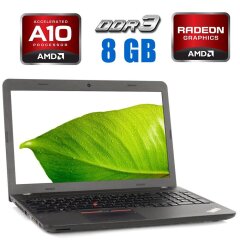 Ноутбук Lenovo ThinkPad E565 / 15.6" (1366x768) TN / AMD A10-8700P (4 ядра по 1.8 - 3.2 GHz) / 8 GB DDR3 / 800 GB SSD / AMD Radeon R5 M330, 2 GB DDR3, 64-bit / WebCam