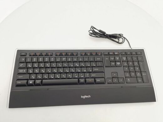 Дротова клавіатура Logitech K740 USB Illuminated Ultra-Thin / повнорозмірна / чорна / підсвічування клавіш