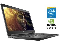 Мобильная рабочая станция Dell Precision 3520 / 15.6" (1366x768) TN / Intel Core i7-7700HQ (4 (8) ядра по 2.8 - 3.8 GHz) / 8 GB DDR4 / 240 GB SSD / nVidia Quadro M620, 2 GB GDDR5, 128-bit / WebCam / Win 10 Pro