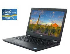 Ноутбук Б-клас Dell Latitude E5570 / 15.6" (1366x768) TN / Intel Core i5-6440HQ (4 ядра по 2.6 - 3.5 GHz) / 8 GB DDR4 / 240 GB SSD / Intel HD Graphics 530 / WebCam / Win 10 Pro